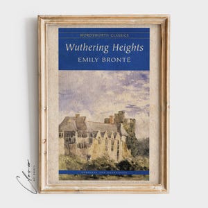 Wuthering Höhen Buch Cover Kunstdruck | Bücherwurm Geschenk für Buchliebhaber | Vintage Digital Druckbare | Klassische Buchliebhaber Kunst