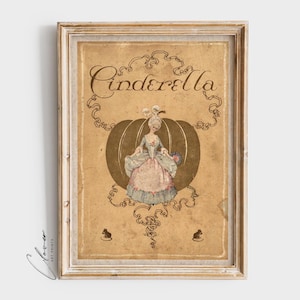 Vintage Fairy Tale Book Cover Art Print | Bookish Gift for Book Lovers and Bookworm | Vintage Digital Printable | Classic Book Lover Art