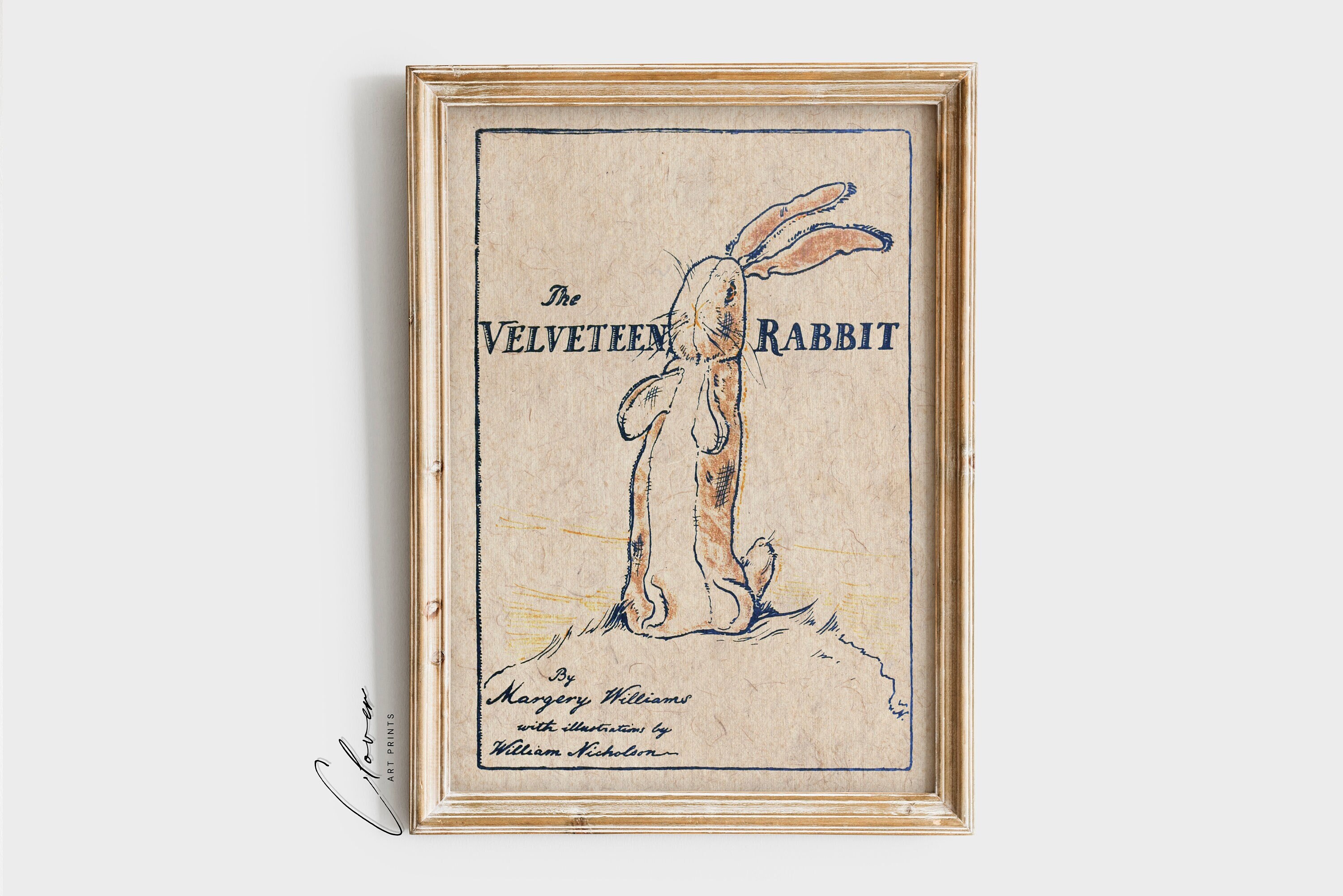 Painting Book Cover Williams Velveteen Rabbit Nicholson Artwork Framed Wall  Art Print A4