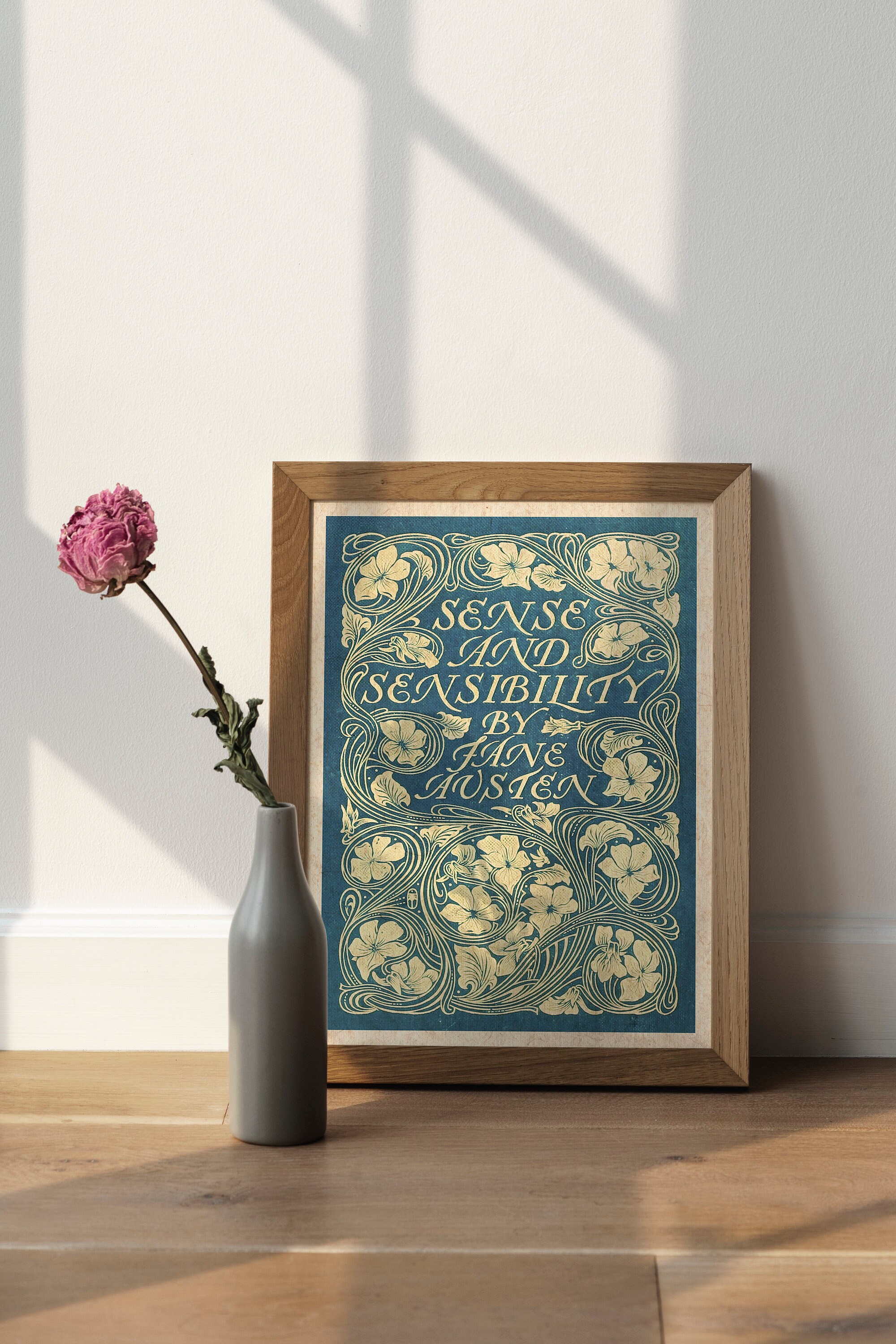 Sense Book Sense and Sensibility Book Cover Art Print | Bookish Gift for Book ...