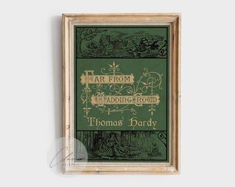 Far from the Madding Crowd by Thomas Hardy Book Cover Print | Antique Book Art | Bookish Gift for Classic Readers | Vintage Book Wall Decor