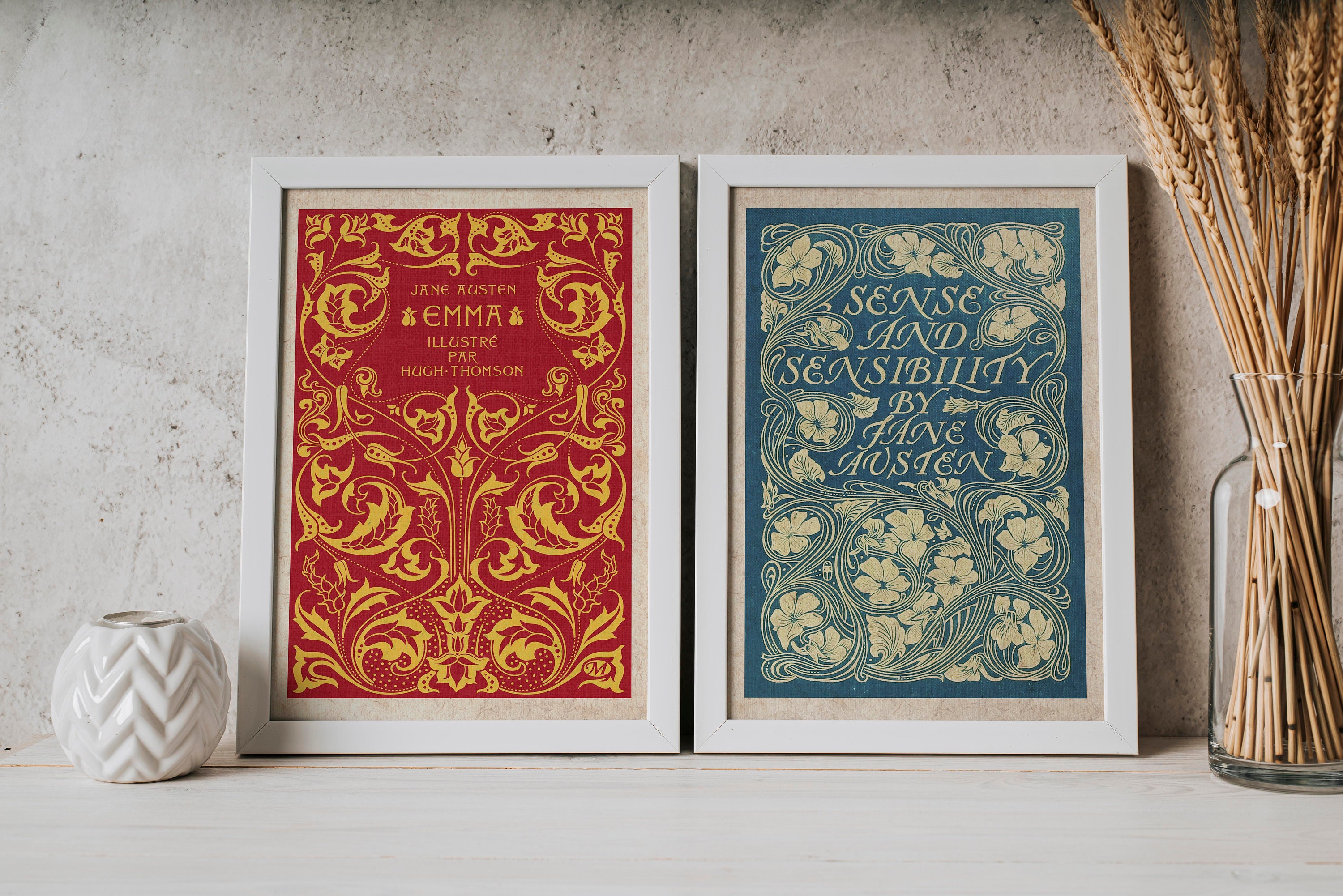 Sense Book Sense and Sensibility Book Cover Art Print | Bookish Gift for Book ...