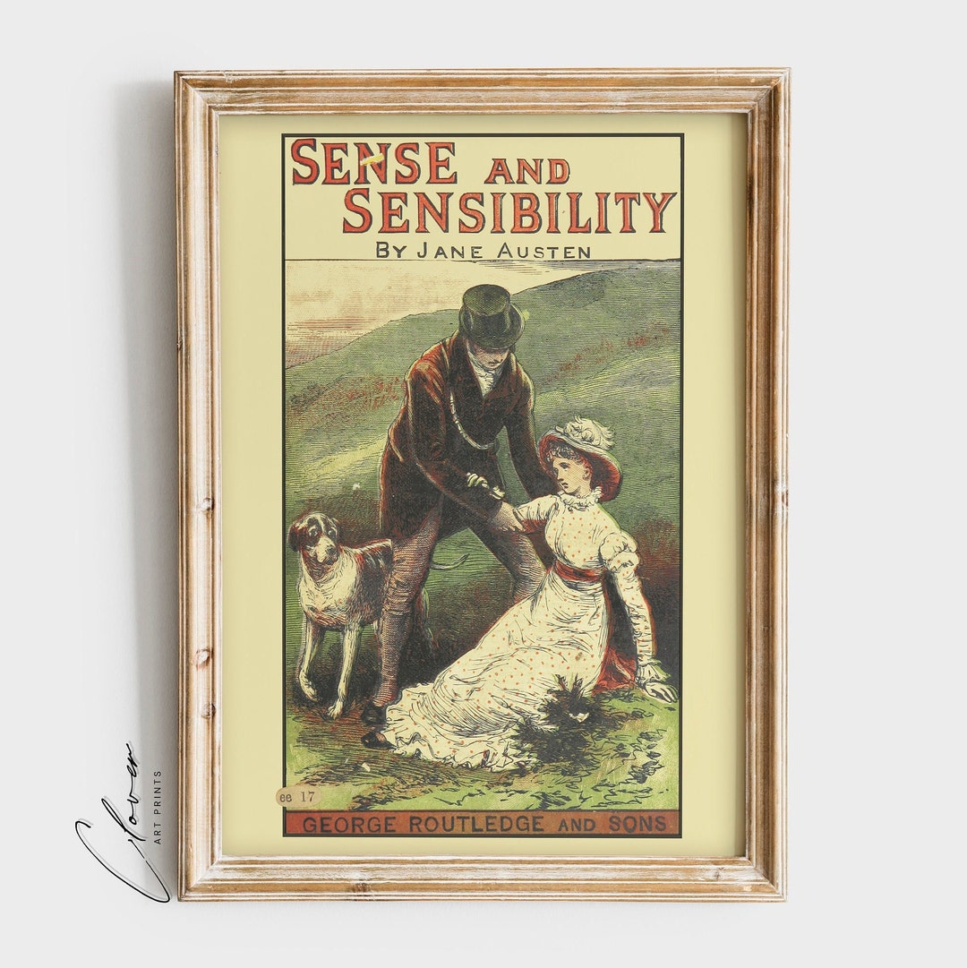 Sense Book Sense & Sensibility Book Cover Art Print | Bookish Gift for Book Lovers ...