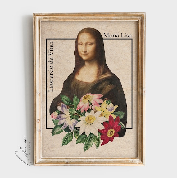 モナ・リザの絵画｜モダンヴィンテージウォールアートプリント｜美的