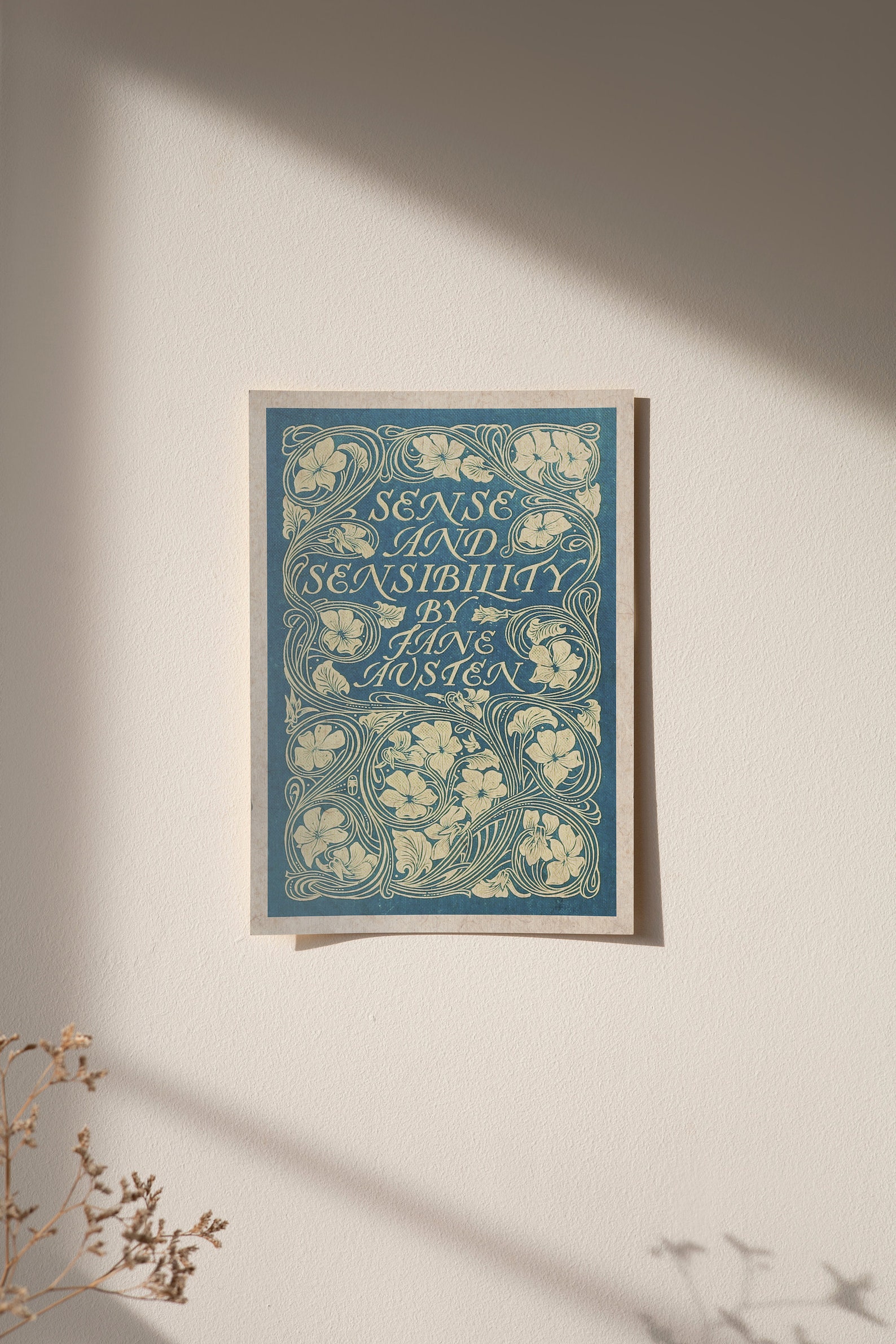 Sense Book Sense and Sensibility Book Cover Art Print | Bookish Gift for Book ...