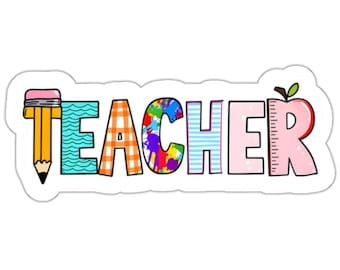 Colorful Teacher Stickers, School Supplies, Classroom Decor, Educational Gifts, Planner Accessories, Back to School, Teacher Appreciation