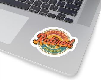Sticker Retired 2025: grappig sarcastisch pensioencadeau