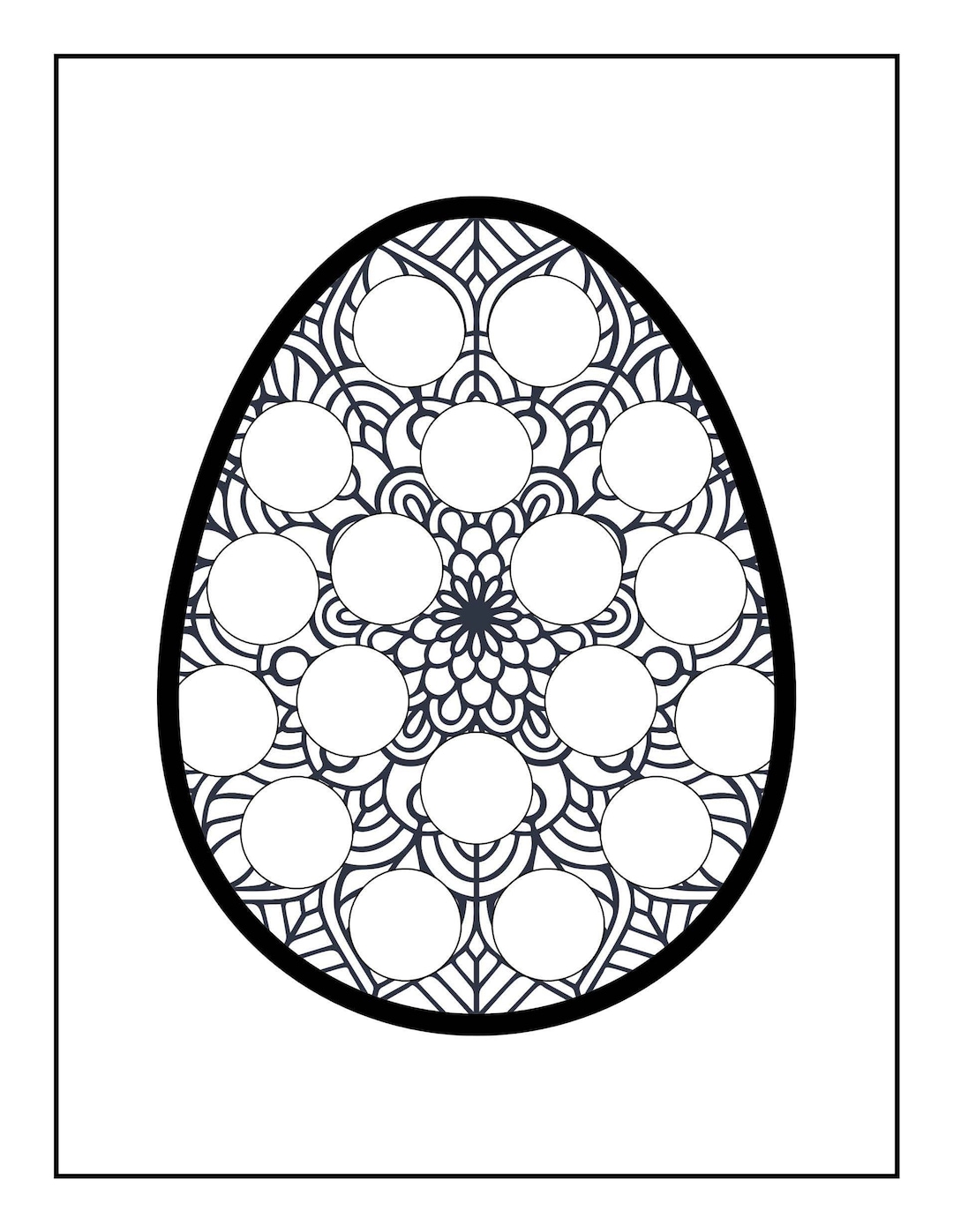 Digital Coloring Pages - Easter Egg Dot Marker Coloring Pages - 50 ...