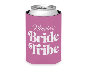 Refrigerador de latas personalizado da Bride Tribe: lembrancinhas para despedida de solteira