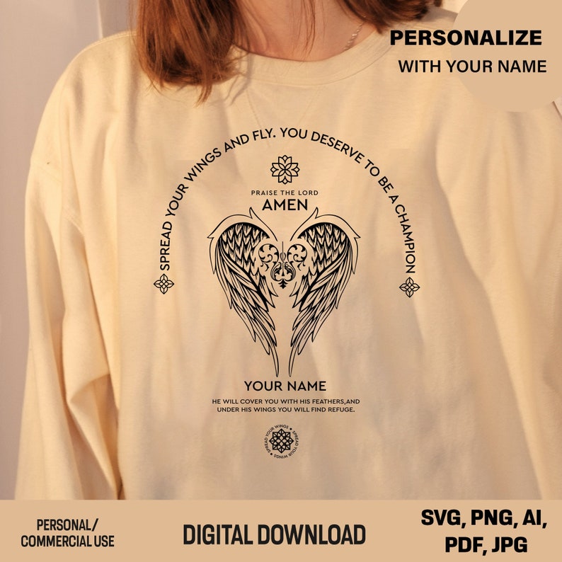 Customized Name Angel Wings Svg for Tshirt Remembrance SVG Etsy