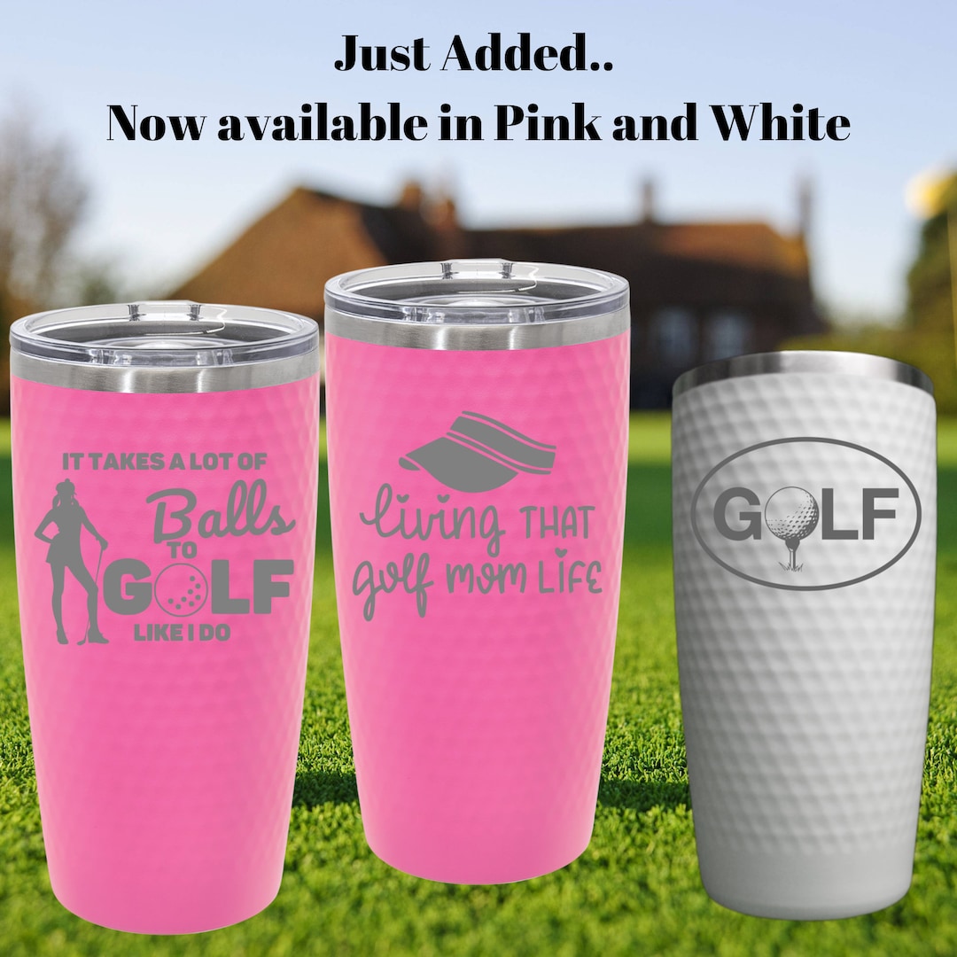 Personalized Golf Tumbler. Dimpled Texture Tumbler, Engraved Golf Tumbler, 20 Oz. Tumbler With