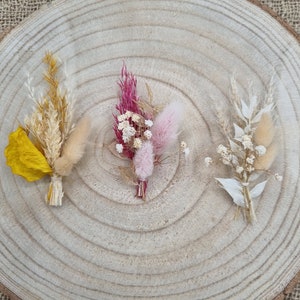 Ringkissen aus Holz mit Trockenblumen Baumscheibe Hochzeit Geschenk zum Jubiläum Trauringhalter mit Trockenblumen zdjęcie 7