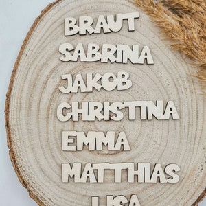 Lettere personalizzate | Segnaposto per compleanno/matrimonio | Nome dei segnaposto | Scritta in legno