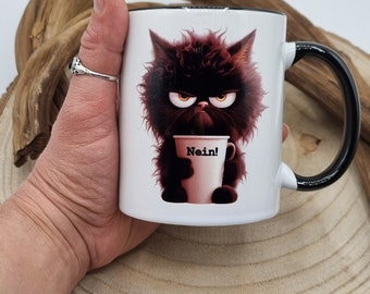 Tasse lustig Katze | Geschenk Tasse Freunde Arbeitskollegen | Tasse fürs Büro