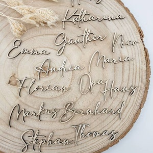 Gepersonaliseerde belettering | Plaatskaart voor bruiloft | Plaatskaarten naam | Houten letters
