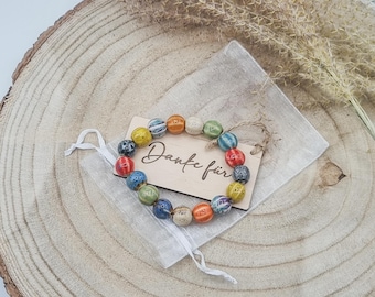 Farewell gift bracelet | Kindergarten teachers | Rainbow beaded bracelet