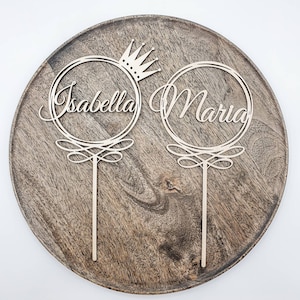 personalized wooden cake topper, cake topper with name, cake topper birthday