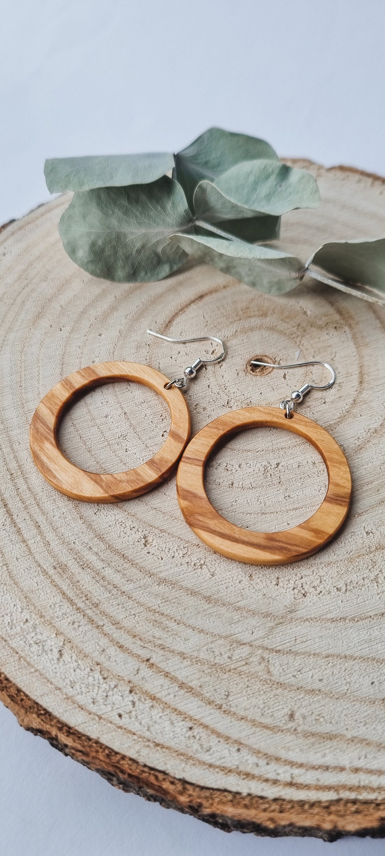 Wooden Earring Hoops