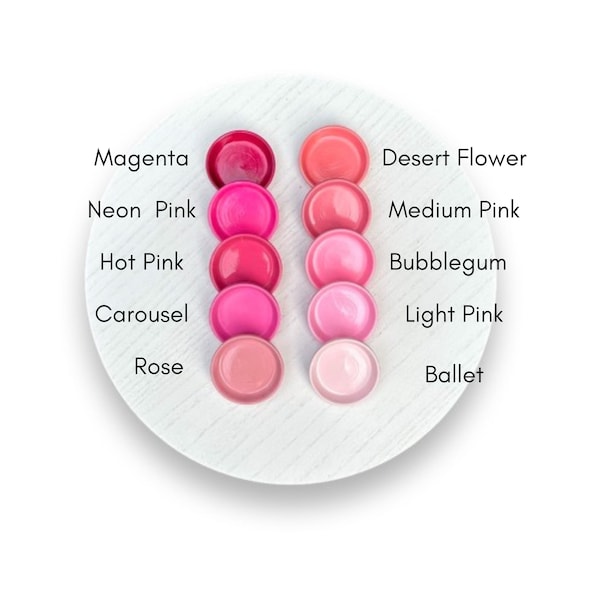 10 Shades of Pink! Hand Painted Pink Terracotta Saucers: Ceramic Clay Drip Tray