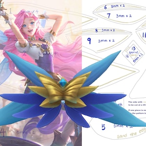 Pattern&gt; Classic Seraphine Wings from League of Legends