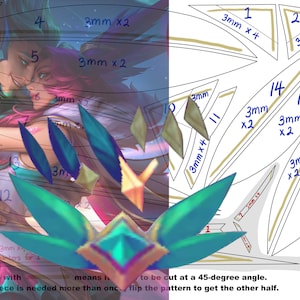 Pettern&gt; Star Guardian Xayah Feathers/Weapon and Decorations from League of Legends Wild Rift