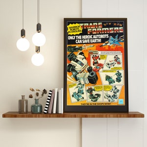 Transformers G1 advert featuring Sideswipe digital remastered
