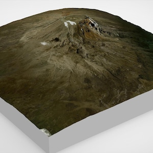 Uhuru Peak Mount Kilimanjaro - 3D-model STL - digitaal bestand voor 3D-printen - Topografische kaart