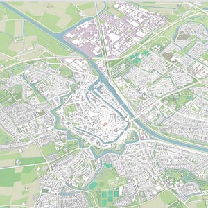 Stadtbild Middelburg Niederlande – 3D-Modell STL – digitale Datei für 3D-Druck – Topografische Karte