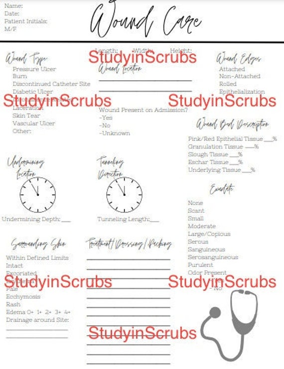Wound Care Information Sheet - Etsy