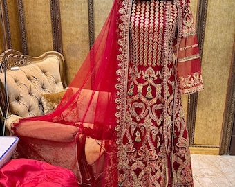 Pakistani Wedding Dress, Organza Dupatta, Reception Dress, Custom Wedding Dress, Indian Wedding, Wedding Dress, Dresses For Women