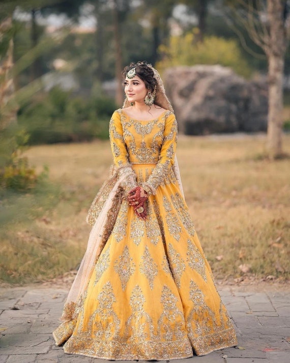 mehndi dress bridal / Asian Clothes / Mehndi Suit / Party Wear /Pakistani  indian | eBay