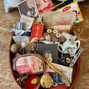 Shop A Vintage Junk Drawer, Cottage Core, Granny Core, Antiques, Trinkets, And Treasures, Assemblage, Found Objects