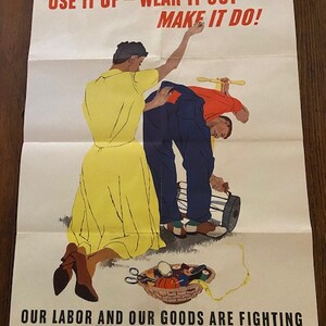 1943 Original World War ll Rationing Poster #39