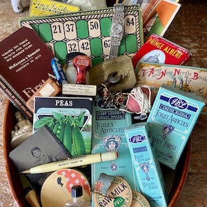 Shop A Vintage Junk Drawer, Cottage Core, Granny Core, Antiques, Trinkets, And Treasures, Assemblage
