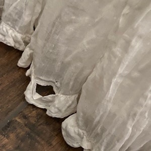 Antique Victorian Edwardian Batiste Cotton Full Slip Petticoat Late 1800s Early 1900s image 8