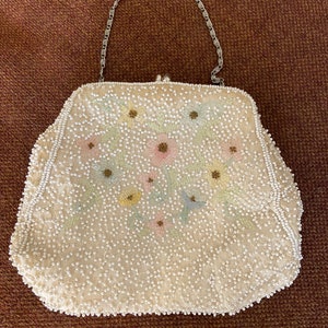 1950s Seed Beaded Handbag By Dormar made in Japan