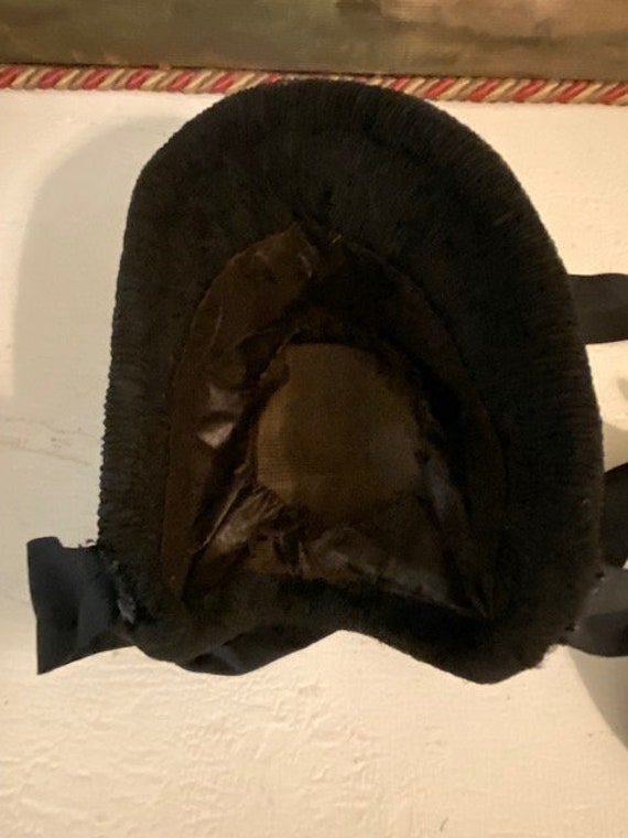 Antique Victorian Silk Crepe Child's Mourning Bon… - image 7