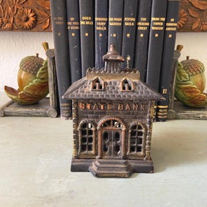 Antique Kenton Cast Iron State Bank Early 1900s