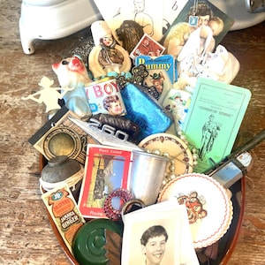 Shop A Vintage Junk Drawer, Cottage Core, Granny Core, Antiques, Trinkets, And Treasures, Assemblage, Found Objects