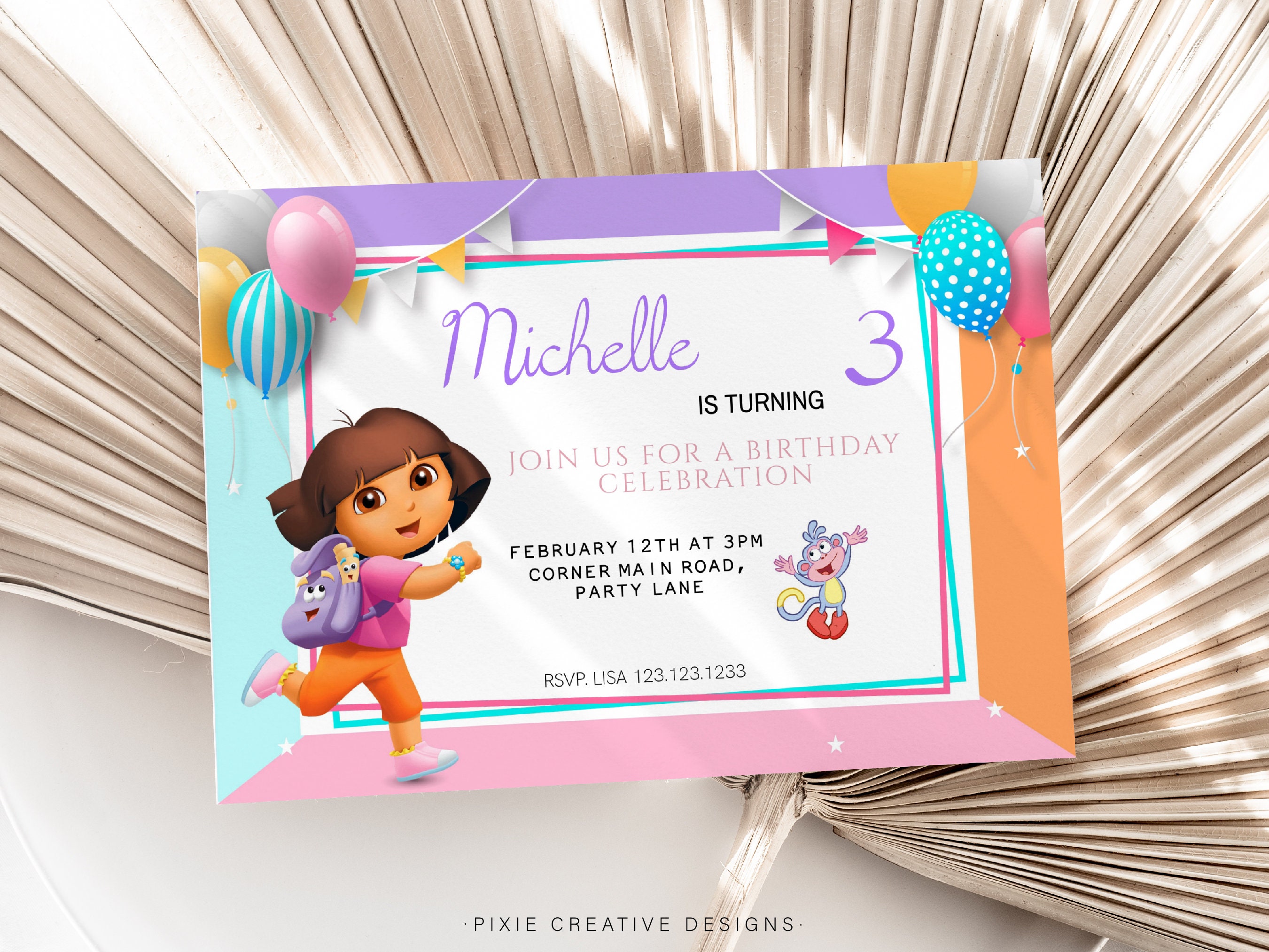 Dora Invitations - Etsy