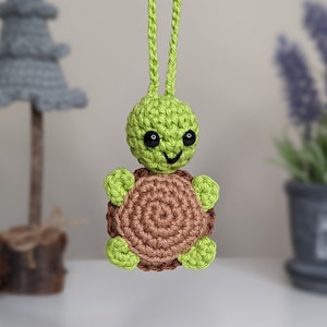 Handmade Crochet Turtle Car Charm | Car Accessory | Turtle Charm | Car Gift | Car Hanger
