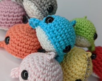 Crochet Whale Keyring | Whale Plush Bag Charm Accessories
