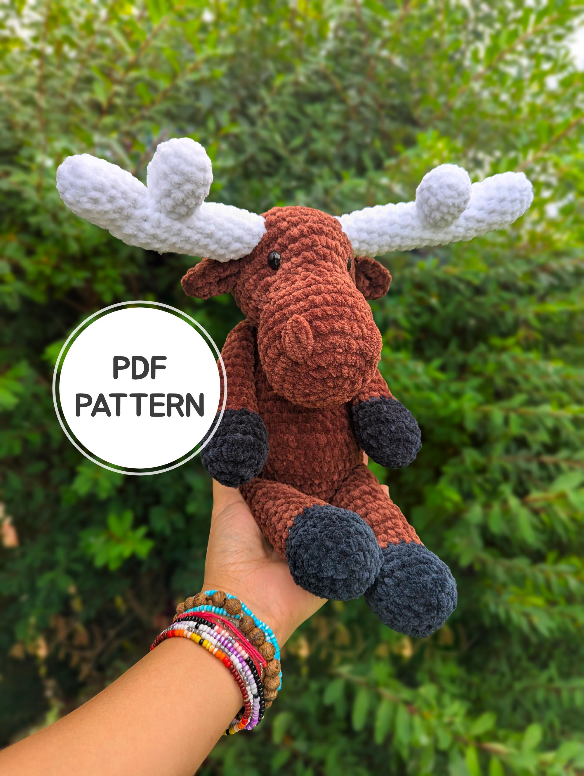 30 Moose Crochet Patterns: Woodland Amigurumi, Loveys, Plushies, and More 27 Milo the Moose Plush Pattern