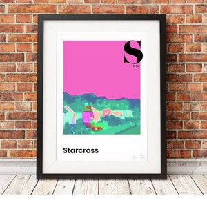 Starcross - a Signed limited edition print - travel art retro seaside poster beach print retro deco