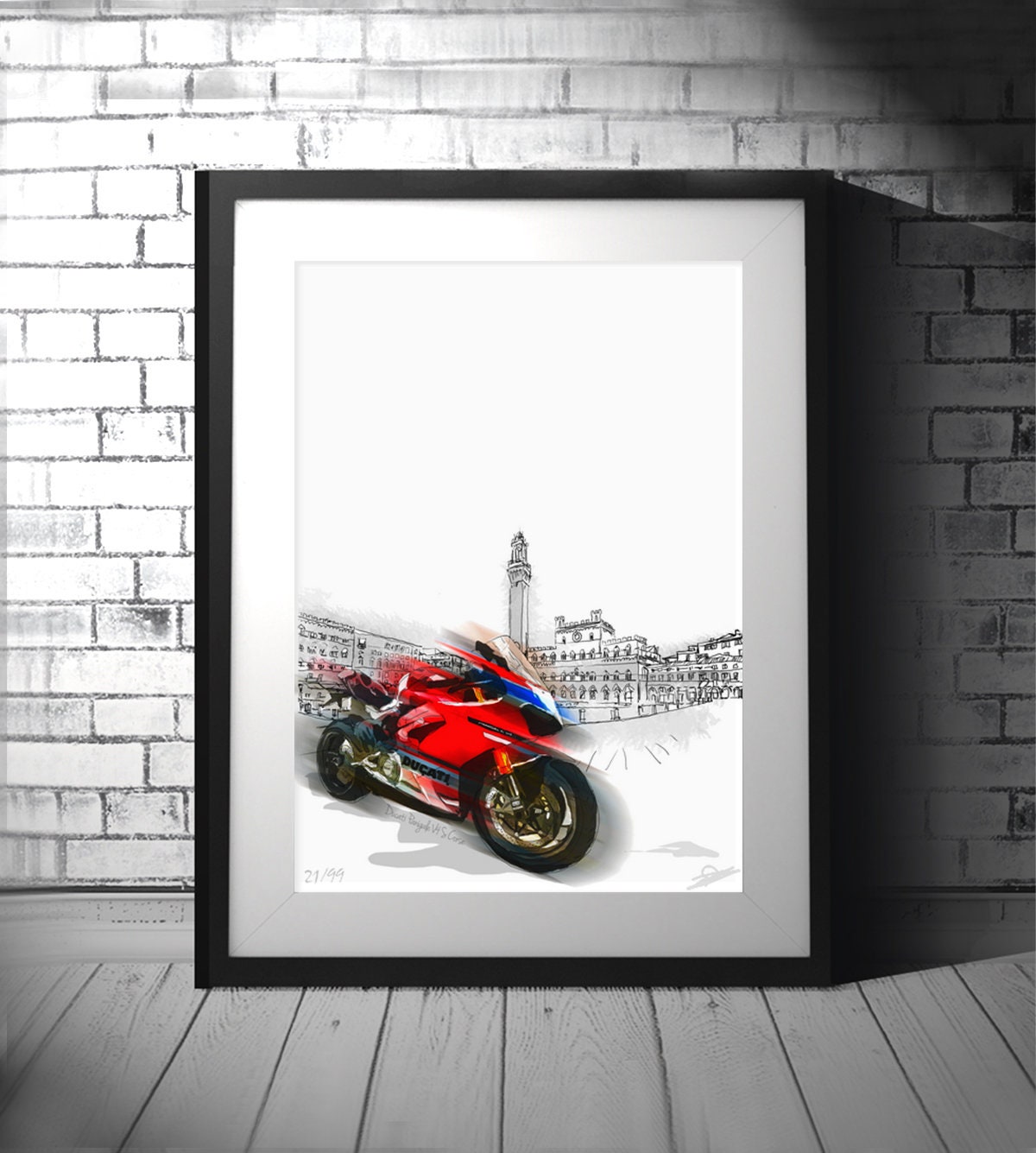 Ducati Panigale V4 S Corse - Signed Limited Edition Sketch
