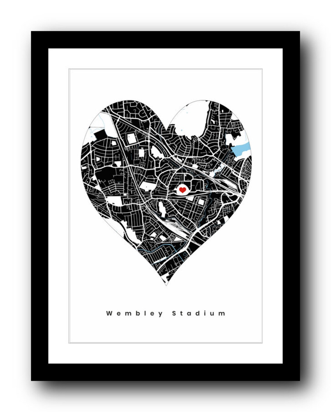 Wembley Stadium Map Print Street Map Art Football Map Etsy