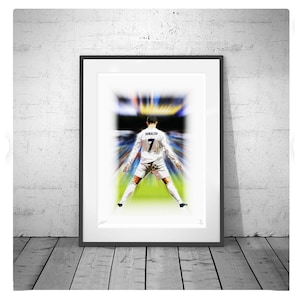RONALDO Real Madrid poster, Benzema Poster, Benzema limited edition Print, La Liga Poster, Football Poster, Football gift, Fathers Day Gift