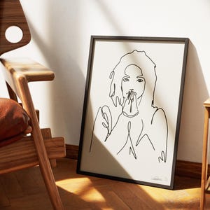 D*K様 kurry キャンバス　アート　ビョーク BJORK - Limited Edition Print FRAMED Print Björk Illustration