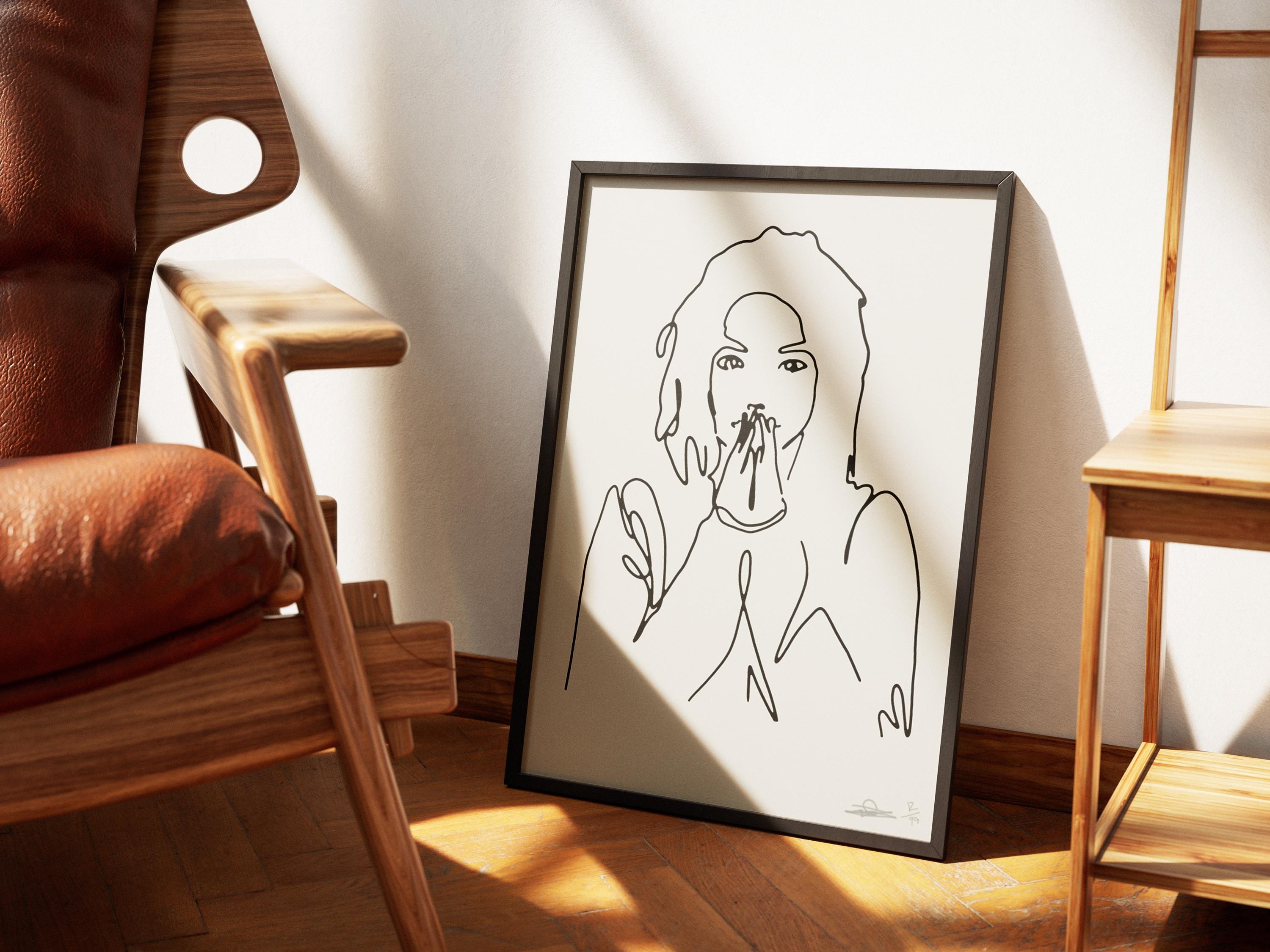 BJORK - Limited Edition Print FRAMED Print Björk Illustration