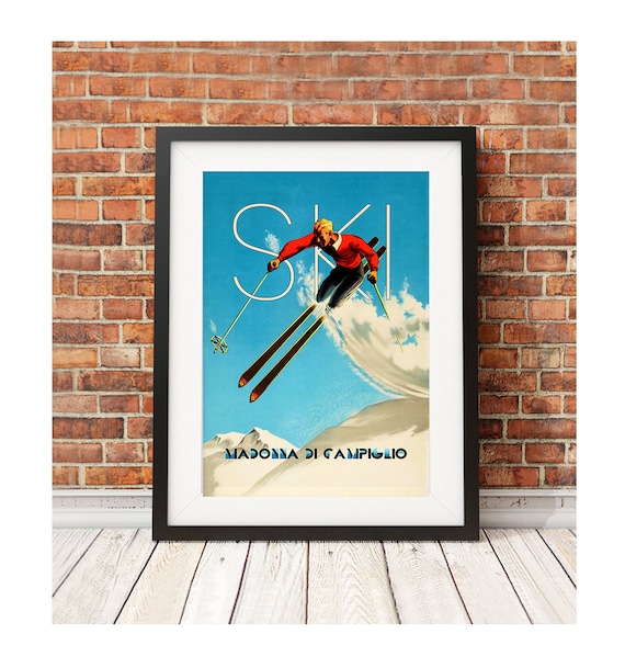 Madonna Di Campiglio - Collection of Vintage Retro Style Ski Italy